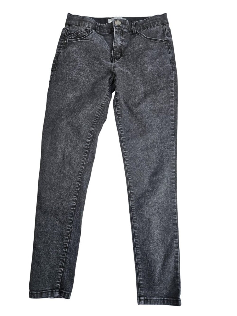 Wit &‎ Wisdom Skinny Jeans Womens 2 Gray Charcoal Wash Mid Rise Stretch Denim